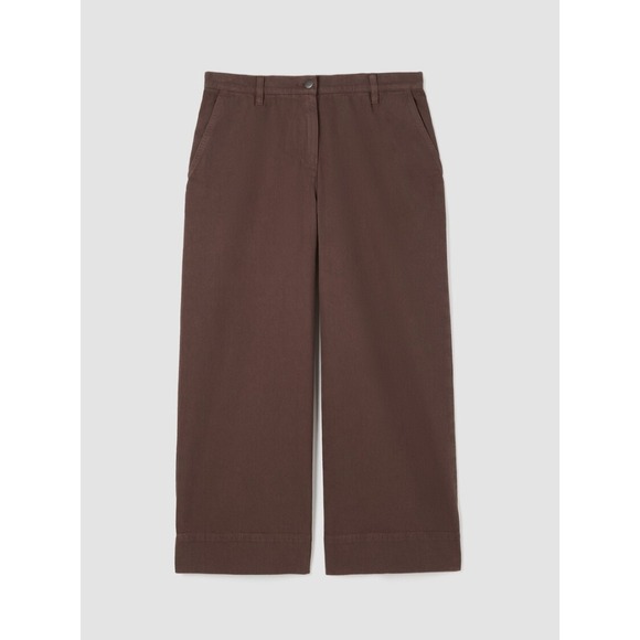 Eileen Fisher Chocolate Wide Leg Pants - Picture 2 of 8